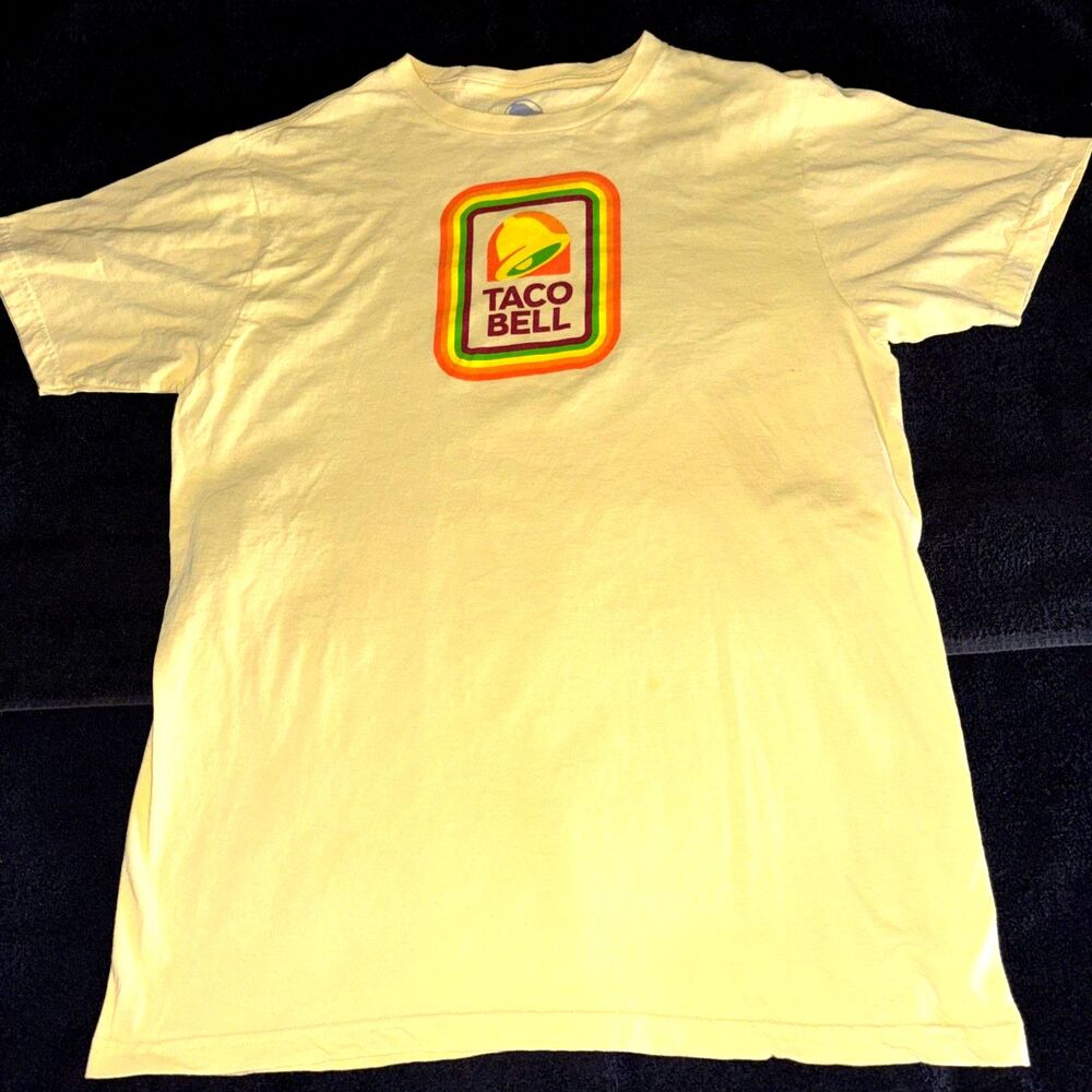 Taco Bell Women's T-Shirt Yellow Taco Bell Logo Large